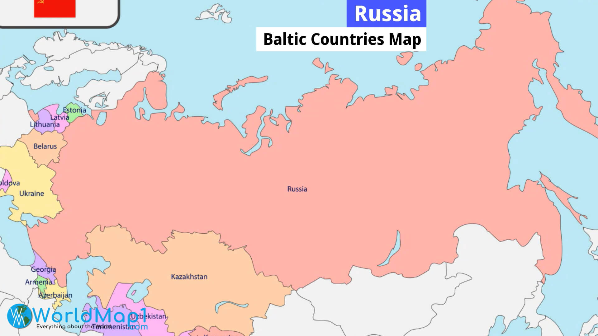 Rusya ve Baltık Ülkeleri Haritası